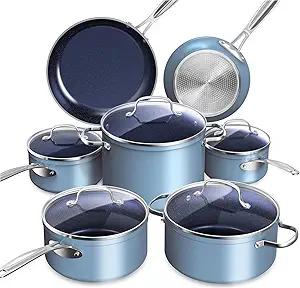 Nuwave Duralon Blue Ceramic Nonstick Cookware Set