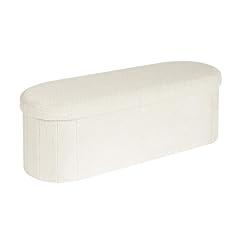 FSOBEIIALEO Sherpa Storage Ottoman Bench