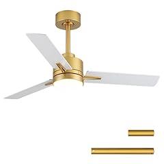 LANMEL Gold Ceiling Fan with Lights