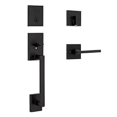 Kwikset San Clemente Matte Black Door Lock Set
