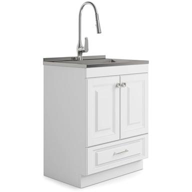 laundry sink with cabinet