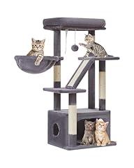 Taoqimiao Cat Tree, 38.5-Inch Tower MS029SG Smoky Gray