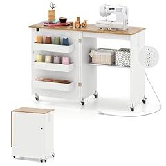 Giantex Folding Sewing Table with Storage