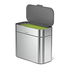 simplehuman Compost Caddy, Stainless Steel, 4 Liter