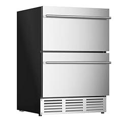 Euhomy 24 Inch Double Drawer Fridge