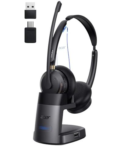 Wireless headset with mic for work