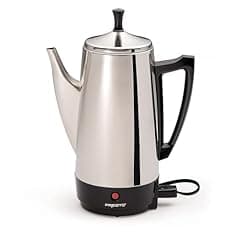 Presto Electric Coffee Percolator, 12-Cups, Silver