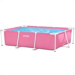 Intex Pink Rectangular Metal Frame Pool