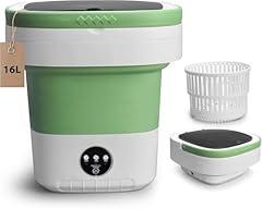 Portable Washing Machine, 16L Upgraded Mini Washer with Spin Basket Laundry Machine, 3 Cleaning Modes Suitable for Small Clothes, Foldable Design Ideal for Apartment, Home, Hotel and camping