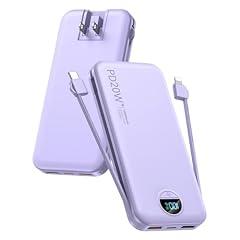 Portable Charger 12000mAh with Built-in Cables