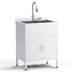 Purrpaxz 26" Stainless Steel Utility Sink with Cabinet
