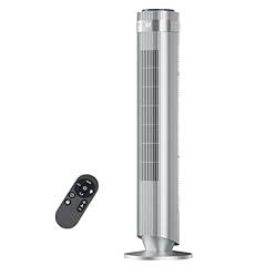 NEWBULIG Silver Oscillating Bladeless Tower Fan