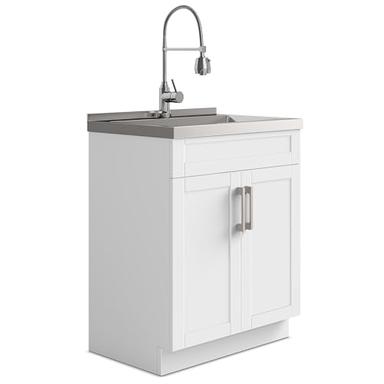 laundry sink with cabinet