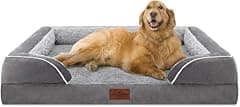 Waterproof Orthopedic Foam Dog Bed with Bolster