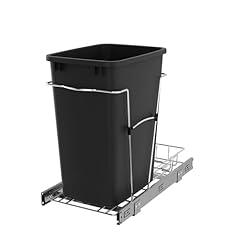 Rev-A-Shelf Black Pullout Trash Can 35 Qt