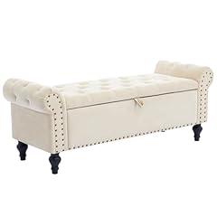 Dowiean 51" Chenille Storage Ottoman Bench