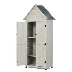 Outdoor Storage Shed with Floor and Shelves