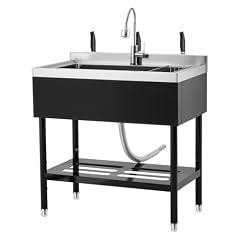 Garvee 36" Black Stainless Steel Utility Sink