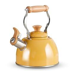 ROCKURWOK Yellow 1.6 Quart Whistling Tea Kettle