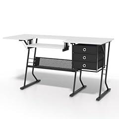 Athena Sewing Table with Storage and Drawers