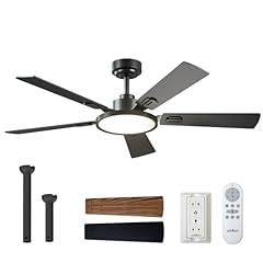 Addlon 52-Inch Black Ceiling Fan with Light