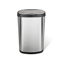 Ninestars Motion Sensor Trash Can 50L Silver