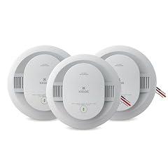 Kidde 20SA10 Smoke Detector, Hardwired, 3 Pack