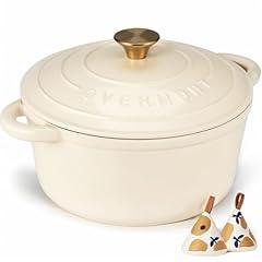 Overmont Enameled Cast Iron Dutch Oven 5.5QT