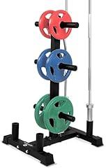 SereneLife Olympic Weight Plate Rack & Barbell Organizer
