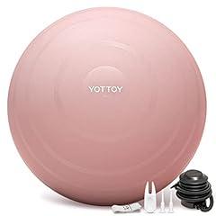 YOTTOY Pink Exercise Ball with Pump