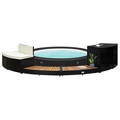 Loibinfen Half Round Spa Surround Poly Rattan