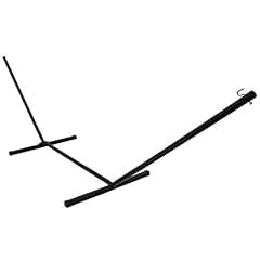 Sunnydaze Steel Hammock Stand for Outside - 350-Pound Capacity Indoor/Outdoor Hammock Stand Only - Black Powder-Coated Finish - 12-Foot