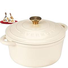 Overmont Enameled Cast Iron Dutch Oven 5.5QT