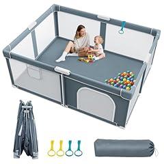 Foldable Baby Playpen 71"×59"