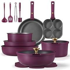 CAROTE Nonstick Cookware Set with Detachable Handle