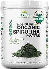 Zazzee Organic Spirulina Powder, 2.2 Pounds