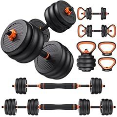FEIERDUN Adjustable Dumbbells Barbell Set