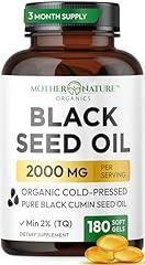 Mother Nature Organic Black Seed Oil 1000mg