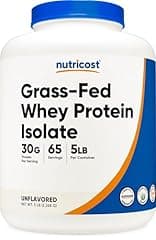 Nutricost Grass-Fed Whey Protein Isolate 5LBS