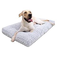 KSIIA Washable Dog Bed Deluxe Plush Gray