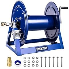 MEKOH Hand Crank Pressure Washer Hose Reel 350ft