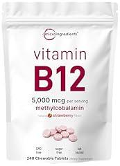 Micro Ingredients Vitamin B12 5000mcg Chewable Tablets