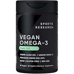 Sports Research Vegan Omega-3 Algae Oil Softgels