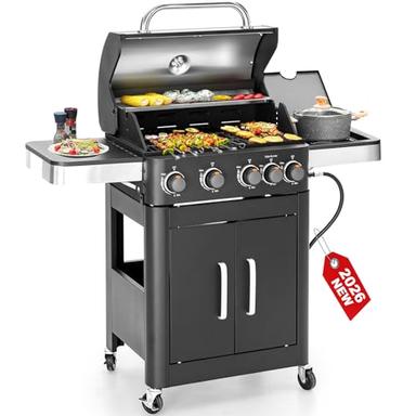 gas grill and griddle combo