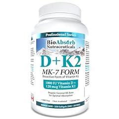 Vitamin D3 + K2 Supplement, 330 Softgels