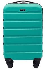Wrangler 22-Inch Teal Spinner Carry-On Luggage