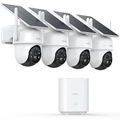 AOSU Solar-Powered Outdoor Security Cameras, 4-Cam Kit