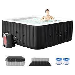 Glonerle 4-6 Person Square Inflatable Hot Tub