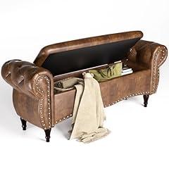 ZZW Upholstered Storage Ottoman Bench