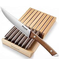 Huusk Steak Knife Set with Drawer Organizer